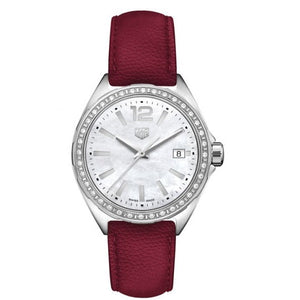 Buy Shop Tag Heuer Formula 1 Quartz Mother of Pearl Dial Red Leather Strap Watch for Women - WBJ131A.FC8253 USA Online