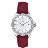 Buy Shop Tag Heuer Formula 1 Quartz Mother of Pearl Dial Red Leather Strap Watch for Women - WBJ131A.FC8253 USA Online
