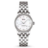 Mido Baroncelli Automatic Mother Of Pearl Dial Silver Steel Strap Watch For Women - M7600.4.69.1