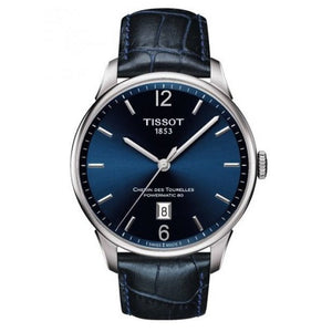 Buy Shop Tissot Chemin Des Tourelles Powermatic 80 Blue Dial Blue Leather Strap Watch for Men - T099.407.16.047.00 USA Online