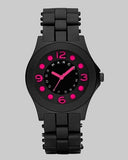 Buy Shop Marc Jacobs Pelly Black Dial Black Silicone Strap Watch for Women - MBM2508 USA Online
