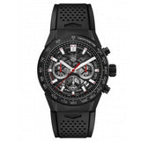 Buy Shop Tag Heuer Carrera Automatic Chronograph Black Dial Black Rubber Strap Watch for Men - CBG2A90.FT6173 USA Online