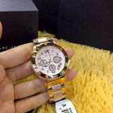 Buy Shop Marc Jacobs Rock Chronograph Rose Gold Dial Rose Gold Steel Strap Watch for Women - MBM3156 USA Online