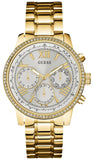 Buy Shop Guess Multi-function Diamonds White Dial Gold Steel Strap Watch for Women - W0559L2 USA Online