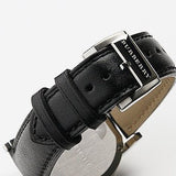 Buy Shop Burberry The City Silver Dial Black Leather Strap Watch for Women - BU9106 USA Online