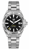 Tag Heuer Aquaracer Automatic Caliber 5 Black Dial Silver Steel Strap Watch for Men - WBD2110.BA0928