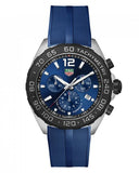 Tag Heuer Formula 1 Chronograph Blue Dial Blue Rubber Strap Watch for Men - CAZ101AV.FT8077