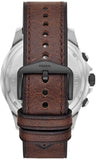 Buy Shop Fossil Dillinger Chronograph White Dial Brown Leather Strap Watch for Men - FS5674 USA Online