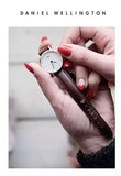 Buy Shop Daniel Wellington Classy Bristol White Dial Brown Leather Strap Watch For Women - DW00100070 USA Online