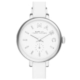 Buy Shop Marc Jacobs Sally White Dial White Leather Strap Watch for Women - MBM1350 USA Online