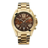 Buy Shop Michael Kors Bradshaw Brown Dial Gold Steel Strap Watch for Women - MK5502 USA Online