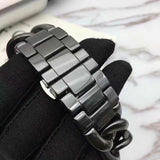 Buy Shop Michael Kors Ceramic Black Dial Black Steel Strap Watch for Women - MK5388 USA Online