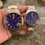 Buy Shop Fossil Grant Chronograph Blue Dial Two Tone Steel Strap Watch for Men - FS5024 USA Online