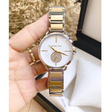 Buy Shop Michael Kors Silver Dial Two Tone Steel Strap Watch for Women - MK3679 USA Online