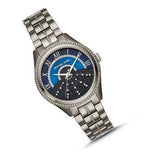 Buy Shop Michael Kors Lauryn Blue Dial Silver Steel Strap Watch for Women - MK3720 USA Online