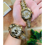 Buy Shop Michael Kors Bradshaw Gold Dial Gold Steel Strap Watch for Women - MK6487 USA Online