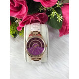 Buy Shop Michael Kors Lauryn Pink Dial Rose Gold Steel Strap Watch for Women - MK3722 USA Online