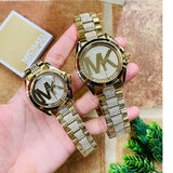 Michael Kors Bradshaw Gold Dial Gold Steel Strap Watch for Women - MK6487