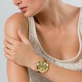 Buy Shop Michael Kors Runway Gold Dial Gold Steel Strap Watch for Women - MK3222 USA Online