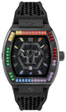 Buy Shop Philipp Plein Hexagon Phantom Black Dial Black Silicone Strap Watch For Men- PWPUA0324 USA Online