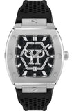 Buy Shop Philipp Plein Hexagon Phantom Black Dial Black Silicone Strap Watch For Men- PWPUA0524 USA Online