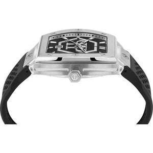 Buy Shop Philipp Plein Hexagon Phantom Black Dial Black Silicone Strap Watch For Men- PWPUA0524 USA Online