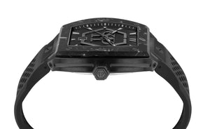 Buy Shop Philipp Plein Hexagon Phantom Black Dial Black Silicone Strap Watch For Men- PWPUA0624 USA Online