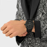 Buy Shop Philipp Plein Hexagon Phantom Black Dial Black Silicone Strap Watch For Men- PWPUA0624 USA Online