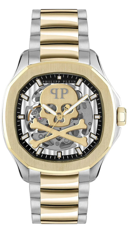 Buy Shop Philipp Plein High-Conic Automatic Gold Dial Two Tone Steel Strap Watch For Men - PWRAA0323 USA Online