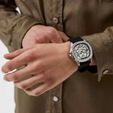 Buy Shop Philipp Plein High-Conic Automatic Silver Dial Black Silicone Strap Watch For Men- PWRAA0123 USA Online
