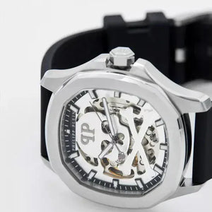 Buy Shop Philipp Plein High-Conic Automatic Silver Dial Black Silicone Strap Watch For Men- PWRAA0123 USA Online