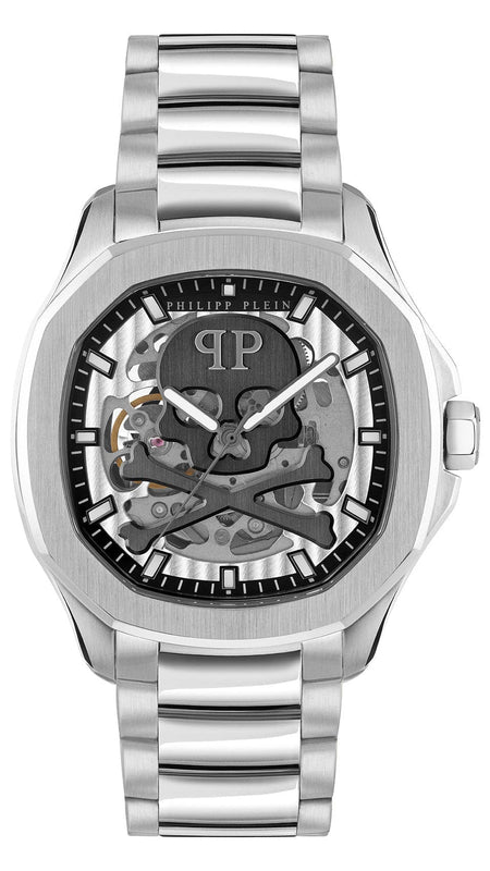 Buy Shop Philipp Plein High-Conic Automatic Silver Dial Silver Steel Strap Watch For Men - PWRAA0223 USA Online