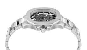 Buy Shop Philipp Plein High-Conic Automatic Silver Dial Silver Steel Strap Watch For Men - PWRAA0223 USA Online