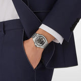 Buy Shop Philipp Plein High-Conic Automatic Silver Dial Silver Steel Strap Watch For Men - PWRAA0223 USA Online