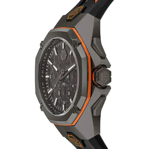 Buy Shop Philipp Plein Hyper Sport Chronograph Black Dial Two Tone Silicone Strap Watch for Men - PWTBA0523 USA Online