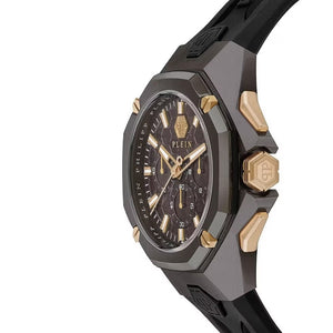 Buy Shop Philipp Plein Octagon Black Dial Black Silicone Strap Watch for Men - PWTBA0323 USA Online