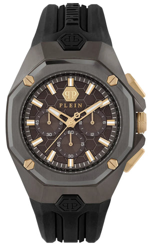 Buy Shop Philipp Plein Octagon Black Dial Black Silicone Strap Watch for Men - PWTBA0323 USA Online