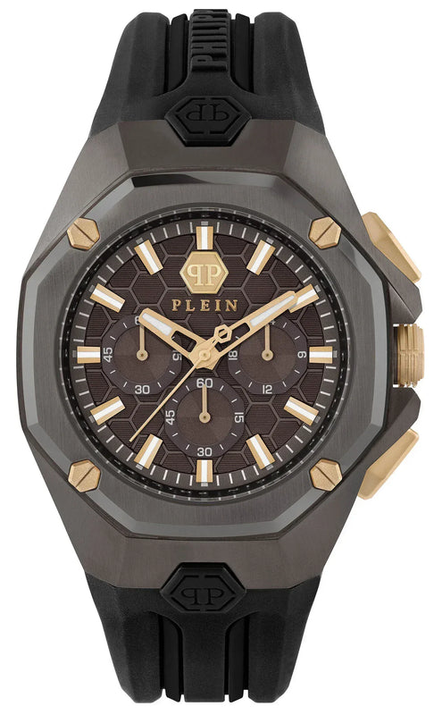 Buy Shop Philipp Plein Octagon Black Dial Black Silicone Strap Watch for Men - PWTBA0323 USA Online