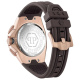 Buy Shop Philipp Plein Octagon Rose Gold Dial Brown Silicone Strap Watch for Men - PWTBA0223 USA Online