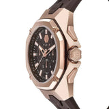 Buy Shop Philipp Plein Octagon Rose Gold Dial Brown Silicone Strap Watch for Men - PWTBA0223 USA Online