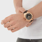 Buy Shop Philipp Plein Octagon Rose Gold Dial Brown Silicone Strap Watch for Men - PWTBA0223 USA Online