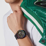 Buy Shop Philipp Plein Skeleton Spectre Black Dial Black Silicone Strap Watch for Men - PWRAA1023 USA Online