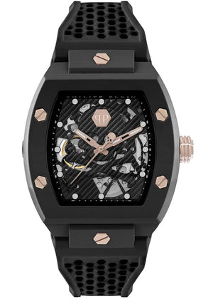 Buy Shop Philipp Plein The $Keleton Black Dial Black Silicone Strap Watch for Men - PWVBA0523 USA Online