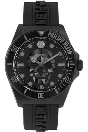 Buy Shop Philipp Plein The $kull Diver Black Dial Black Silicone Strap Watch For Men- PWOAA0922 USA Online