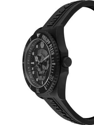 Buy Shop Philipp Plein The $kull Diver Black Dial Black Silicone Strap Watch For Men- PWOAA0922 USA Online