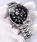 Buy Shop Philipp Plein The $kull Diver Black Dial Silver Steel Strap Watch For Men- PWOAA0522 USA Online