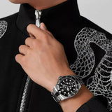 Buy Shop Philipp Plein The $kull Diver Black Dial Silver Steel Strap Watch For Men- PWOAA0522 USA Online