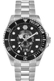 Buy Shop Philipp Plein The $kull Diver Black Dial Silver Steel Strap Watch For Men- PWOAA0522 USA Online