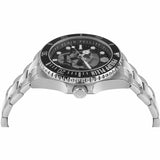 Buy Shop Philipp Plein The $kull Diver Black Dial Silver Steel Strap Watch For Men- PWOAA0522 USA Online