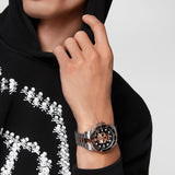Buy Shop Philipp Plein The $kull Diver Black Dial Two Tone Steel Strap Watch For Men- PWOAA0822 USA Online